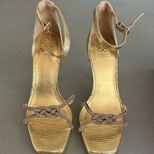 Vince Camuto Gold Strappy Sandals
